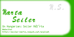 marta seiler business card